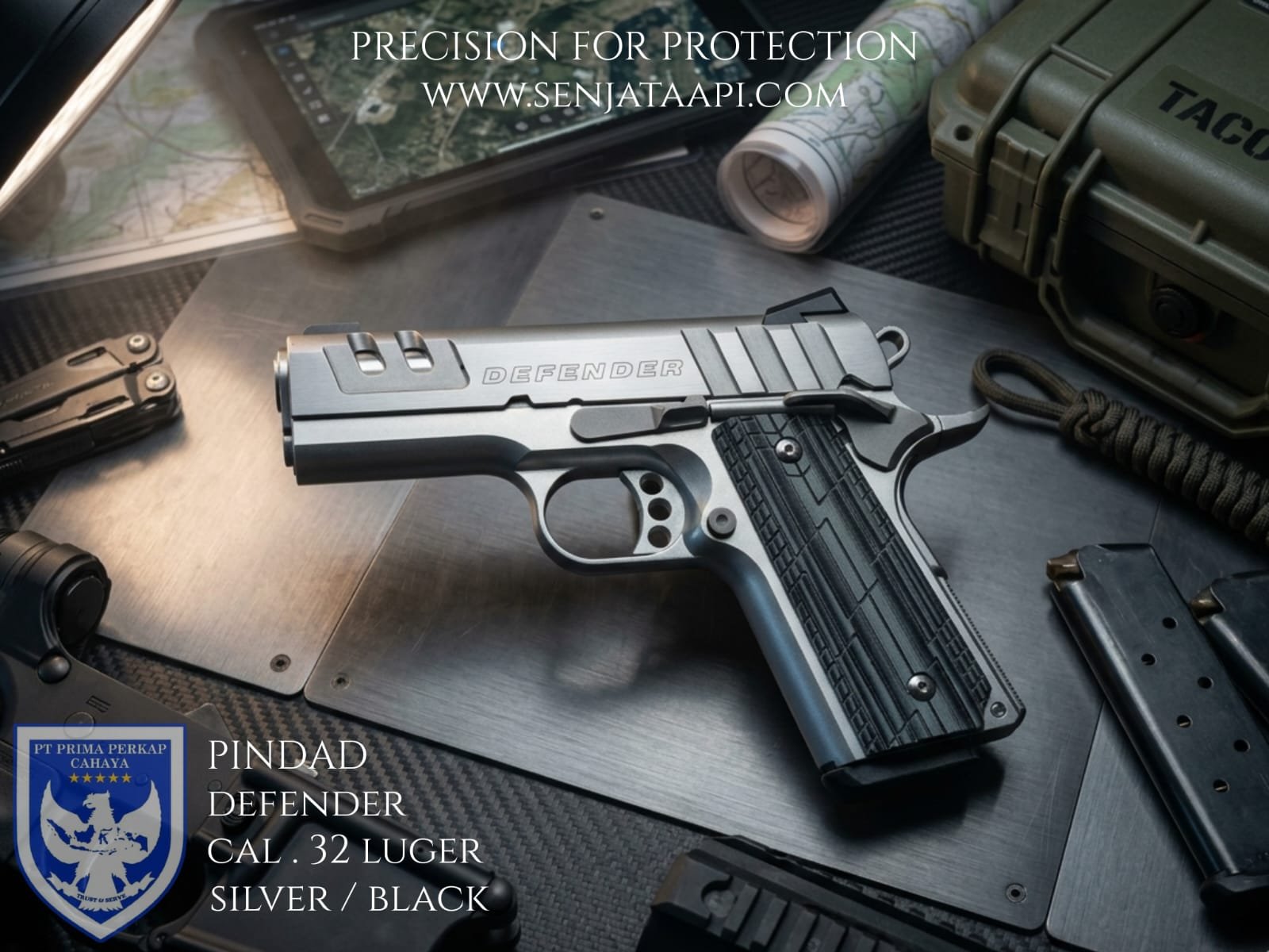 Pindad Defender Silver Black